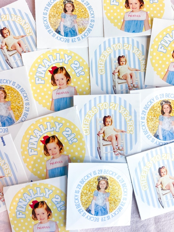 Party Favor Stickers Custom Finally 21 Girl Sticker Labels ...