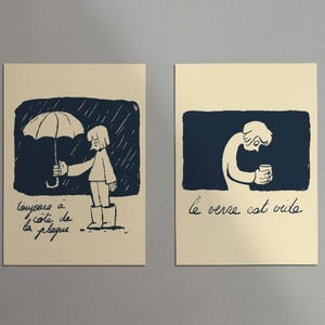 Set mit 2 Drucken im Postkartenformat