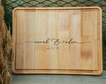 Engraved Maple Cutting Board, Personalized Couple Gift, Wedding Anniversary