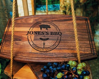 Custom BBQ Cutting Board: Personalized Steak Board, Grilling Gift
