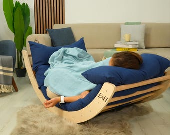 Modern Rocking Lounger for Living Room: Relax Seat for Kids & Adults, Cozy Home Decor