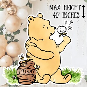 Decoración recortable de Winnie the Pooh, baby shower clásico de Winnie the Pooh, fiesta de cumpleaños de Winnie the Pooh, accesorio recortable, decoración grande DESCARGA DIGITAL