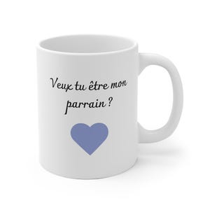 Mug "Will you be my godfather?" - Original Godfather Request Gift - Personalized Godfather Announcement Mug - Baptism Gift Idea