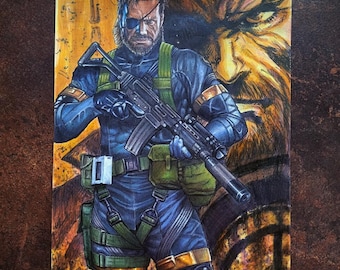 A3 Metal Gear Solid Physical Print - Big Boss - Peace Walker - Phantom Pain
