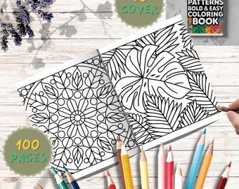 Comfortabel kleurboek patroon: 100 dikke pagina's, ontspannende mandala's (pdf-download)