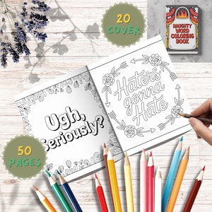 Snarky Swear Word Coloring Book: 50 Funny Adult Pages (Digital Download)