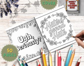 Libro da colorare con parolacce sarcastiche: 50 divertenti pagine per adulti (download digitale)
