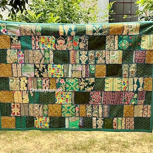 Tapiz de patchwork vintage para colgar en la pared, tapiz de algodón, decoración de pared banjara, tapiz para el hogar, tapiz indio hecho a mano.