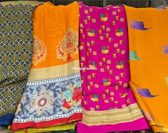 Wholesale lots Vintage Sari Recycled Sari Art Silk Indian Sari Women Sari Vintage Sari Fabric Used Sari Used Saree Sari silk fabric Fabric