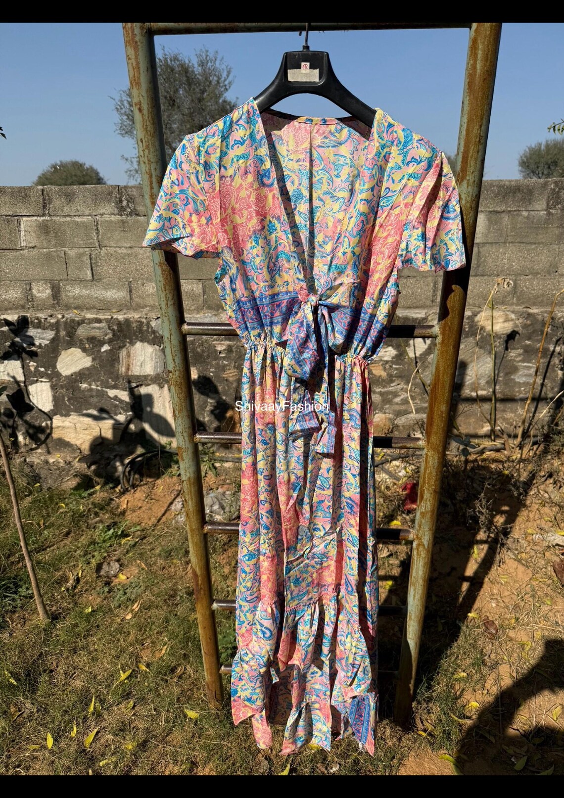 Wholesale Lot of Halter Neck Maxi Dress Abstract, Feminine Silk Dress Gift Cocktail Dress, long Silk dress Gift For Women, foto 2 di 5