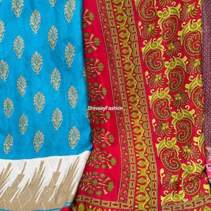 Indian Recycled silk sari , Art Silk Sari Fabric Used Bundle for Nuno felting Wholesale lot of Vintage art silk Saree Dressmaking Craft