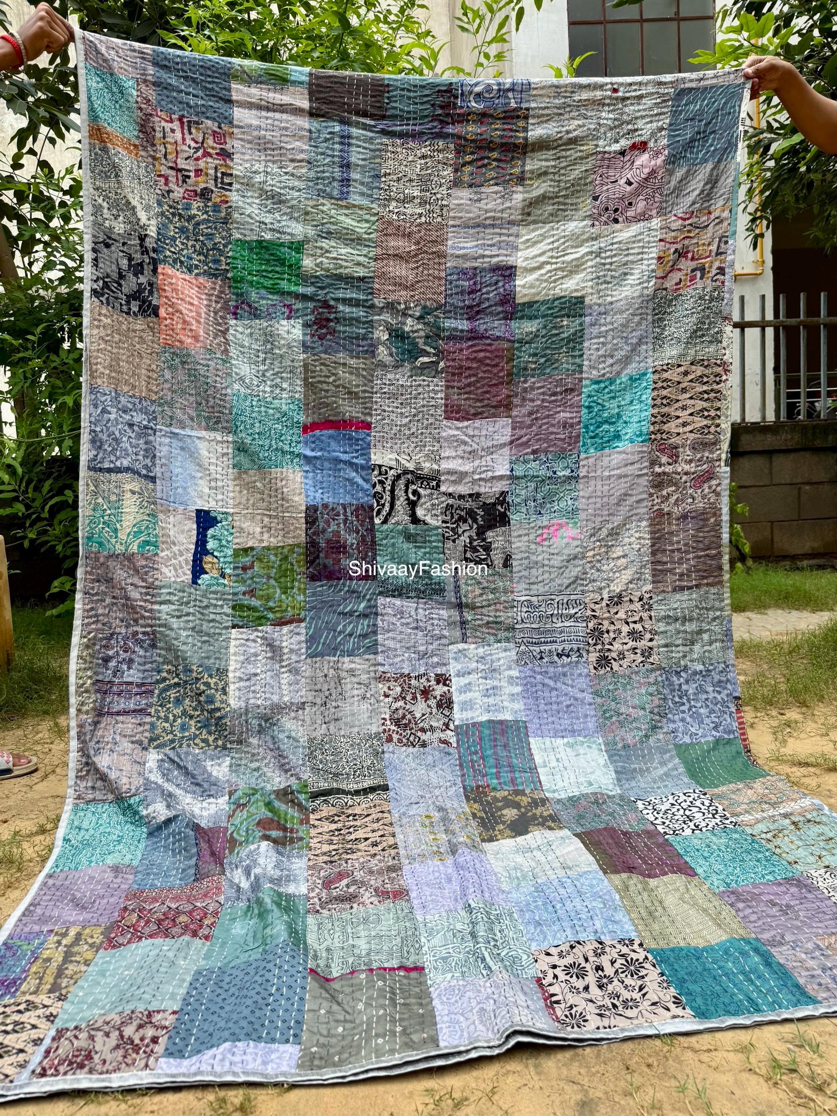 パッチワークキルト　ビンテージ　ハンドメイド ヴィンテージハンドメイドパッチワークキルト - Etsy 日本