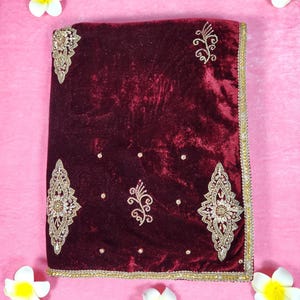 HANDWORK RED WEDDING Shawl For Groom | Red dupatta Sherwani |  Indian Groom Shawl Stole | Red Wedding Shawl | Red Shawl  For Men | Red Stole
