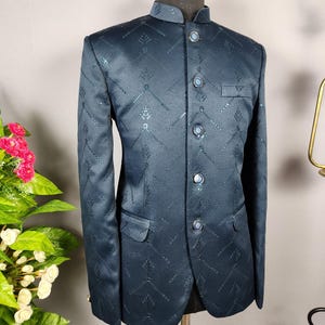 Teal Green Jodhpuri Suit for Men: Indian Wedding Outfit
