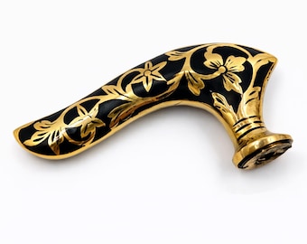 Antique Style Brass Walking Stick Handle – Victorian Designer Cane Head Replacement