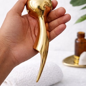 Handmade Polished Brass Ball Top Walking Cane Handle | Vintage Style
