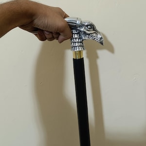 Dragon Head Walking Stick Cane: Handmade Indian Rosewood Shaft