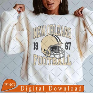 ニューオーリンズ フットボール PNG、フットボール PNG シャツ用、ニューオーリンズ PNG、試合当日のフットボール、野球 デジタルダウンロード
