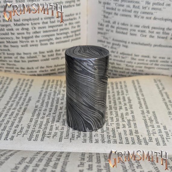 Hand Forged Damascus Steel Twist Rod – 21–27mm Wide, 0.5"–12" Long | For Knives, Pens, Jewelry, Rings, Collectable | DIY Grimsmith Supply