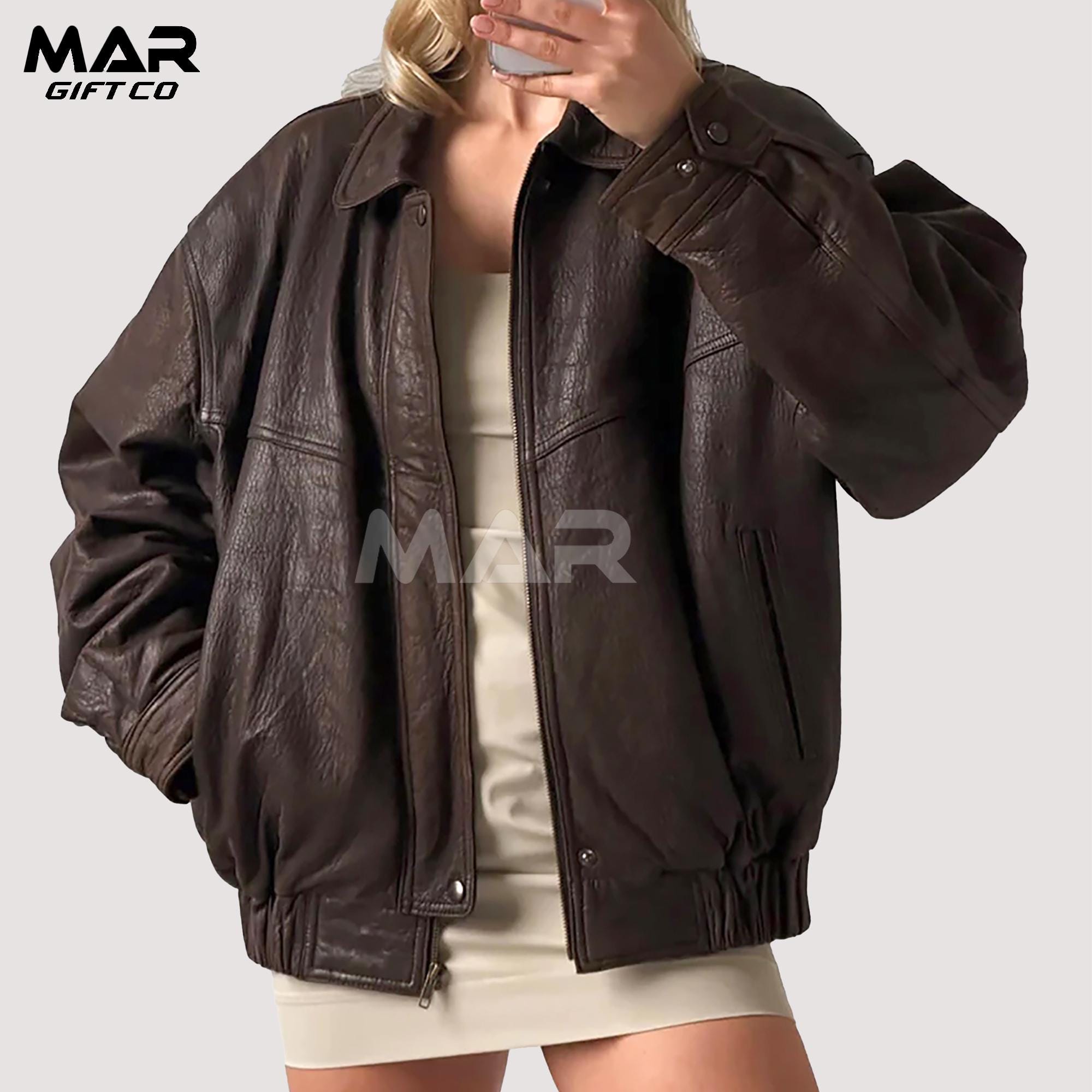 90s Leather Bomber - Etsy