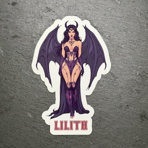 Holographic Lilith Sticker: Witchy Goddess Vinyl Decal