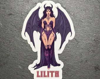 Holographic Lilith Sticker: Witchy Goddess Vinyl Decal
