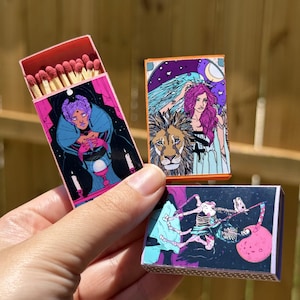 TAROT Card Matches | Modern Witch Matchboxes | Tarot Gift Matches | Ritual Matches | Altar Matches | Witch Gift | Modern Tarot Matchbook