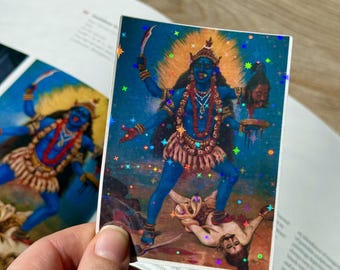 Kali Vinyl Sticker: Goddess of Time, Death and Destruction Holographic Decal