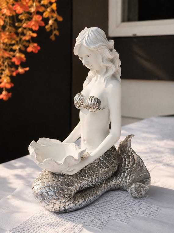 Vintage Mermaid Tea Candle Holder | Aphrodite Altar Candlestand