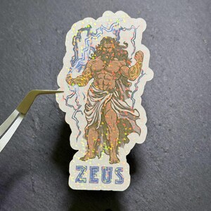 Greek God ZEUS Sticker | Mythological God of Thunder | King of the Gods | Gift for Greek Mythology Fans | Ancient Greek Pantheon Gift