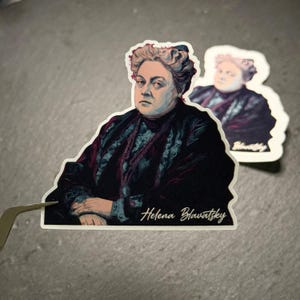 HELENA BLAVATSKY 3&quot; Vinyl Sticker | Theosophical Society |  Western Esotericism | Occultist | Witch | Spiritualist | Hermeticism | New Age