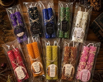 Handcrafted Witchy Spell Candles | 4" Dressed Ritual Candles | Candles for Manifestation & Intentions | Altar Witchcraft Gift