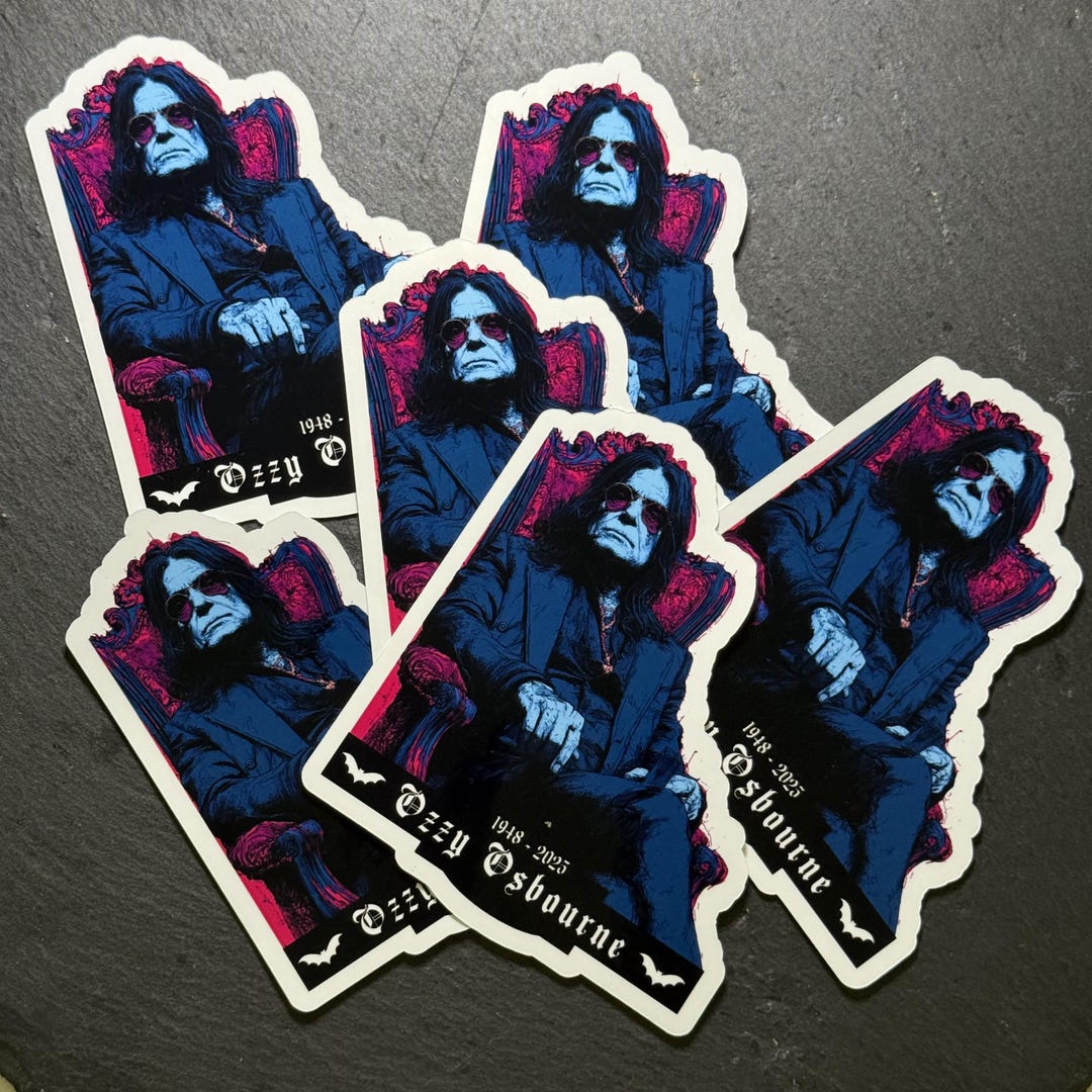 Ozzo Sticker Ozzy Osbourne Sticker: Glossy Vinyl Heavy Metal Decal - Etsy