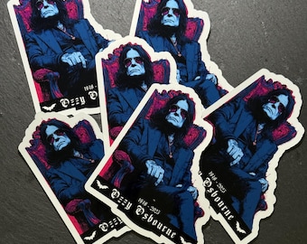OZZY OSBOURNE Memorabilia | 4" Glossy Vinyl Sticker | Heavy Metal Legend Waterproof Sticker | The Prince of Darkness Laptop Decal