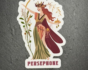 Persephone Goddess Sticker: Holographic Vinyl Decal, Greek Mythology