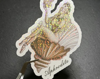 Aphrodite Sticker: Holographic Greek Goddess Vinyl Decal