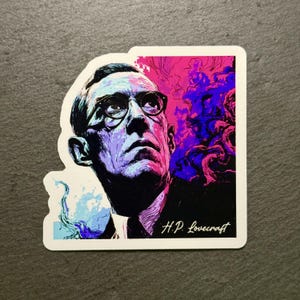 H.P. Lovecraft Sticker: Cosmic Horror Icon Vinyl Decal