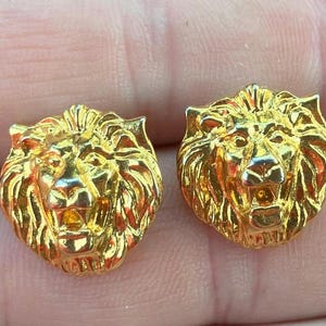 Vintage Lion’s Head Stud Earrings