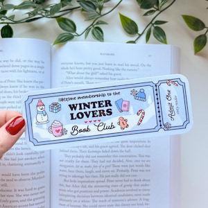 Segnalibro natalizio Winter Lovers Book Club - Segnalibro invernale accogliente - Merchandising per amanti dei libri - Regalo per amanti dei libri