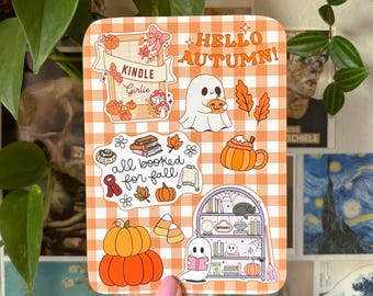 Insert Kindle « Ambiance automnale » pour liseuse, accessoire décoratif Kindle Paperwhite, cadeau idéal pour les amoureux des livres.