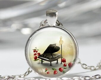 ON SALE Piano Necklace Sheet Music Jewelry Piano Keys ...