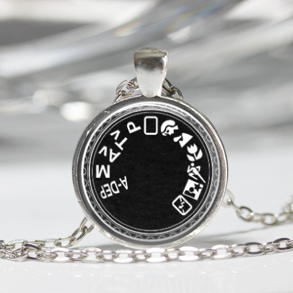 Camera Necklace Camera Mode Jewelry for Photographers Photography Art Pendant in Bronze or Silver with Chain Included