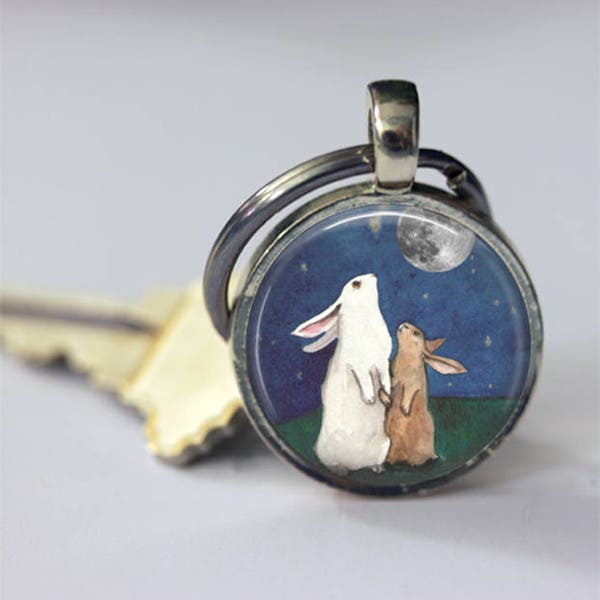 Rabbit in the Moon - Etsy