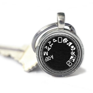 Camera Mode Key Chain for Photographers, Photography Keychain, Camera Key Ring image 1