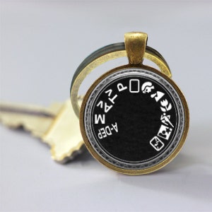 Camera Mode Key Chain for Photographers, Photography Keychain, Camera Key Ring image 2