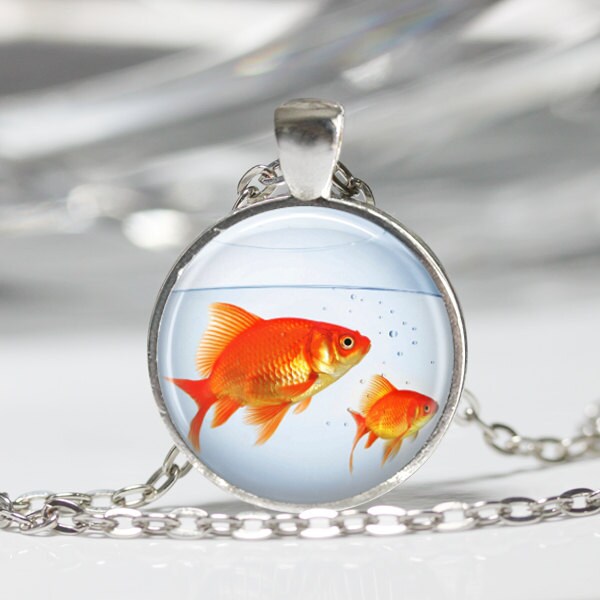 Goldfish Necklace Etsy