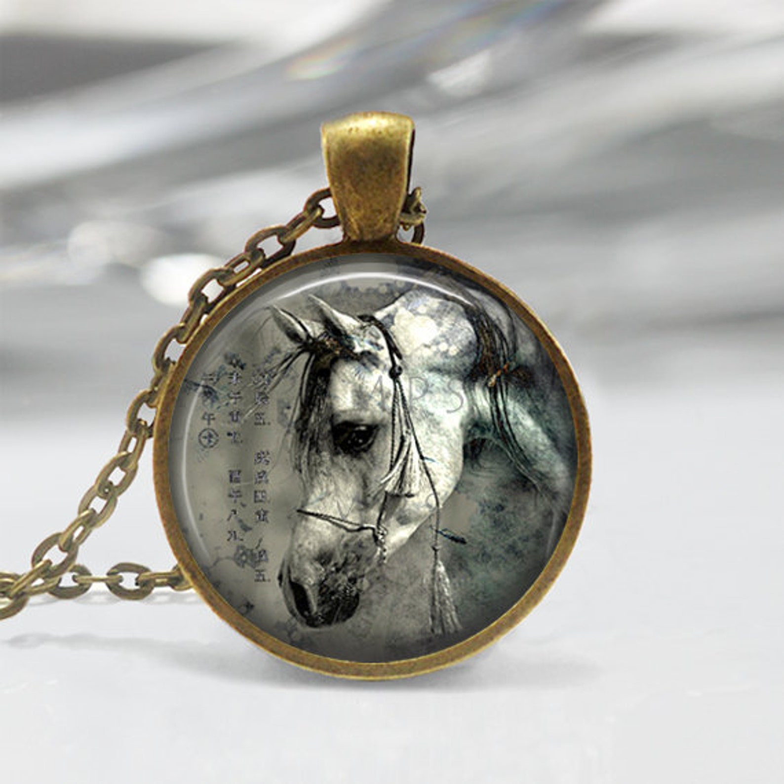 Horse Necklace Equestrian Jewelry Nature Animal Black and Etsy