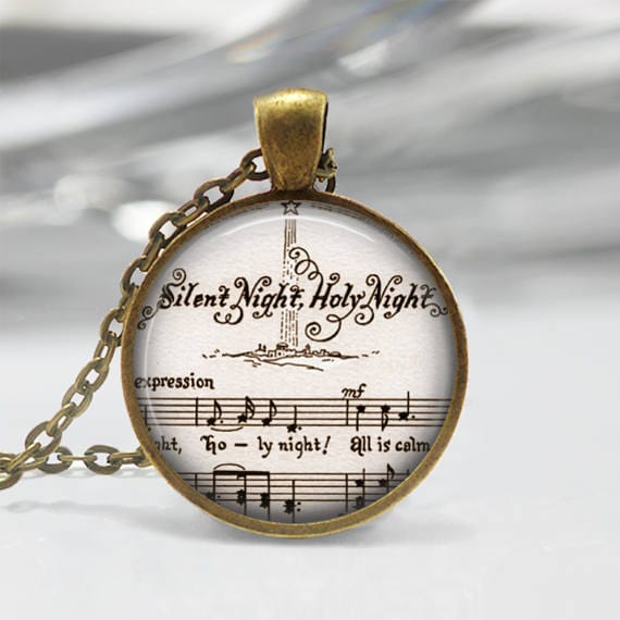 Christmas Jewelry stille nacht heilige nacht bladmuziek - Etsy België