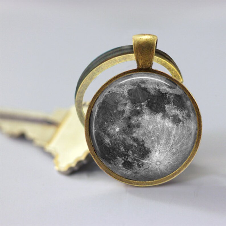 Full Moon Key Chain Moon Keychain Astronomy Outer Space Etsy UK
