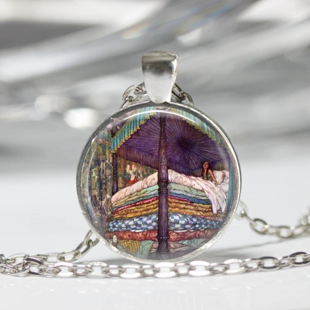 The Princess and the Pea Necklace Edmund Dulac Fairy Tale Art Etsy